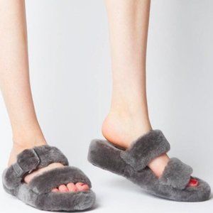 UGG Women's Fuzz Yeah Gray Slippers